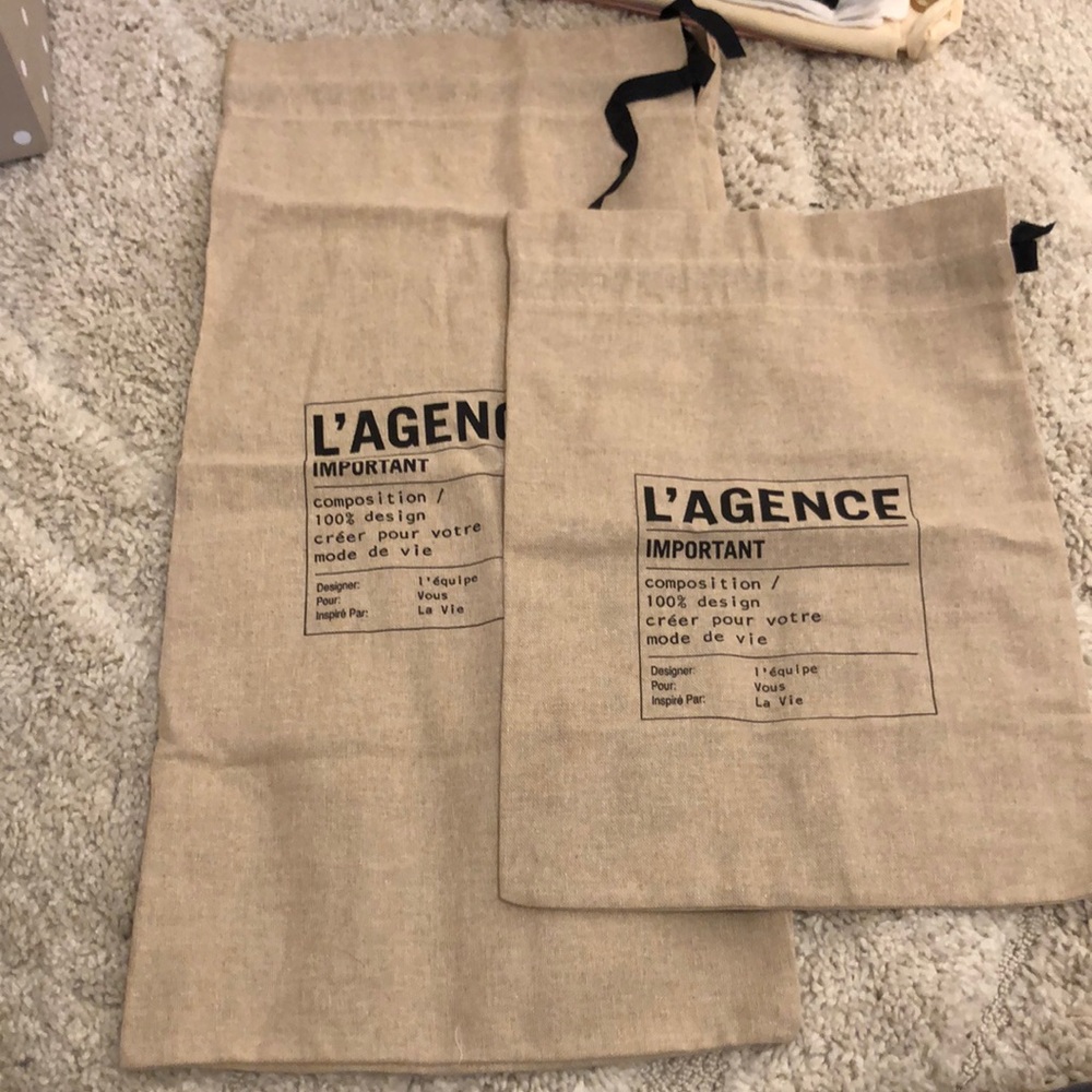 Bundle of 2 l’agence beige dust bags